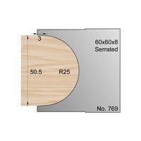 R25 Serrated Profile Cutter in HSS - 769