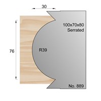 76 x 30mm (R39) Serrated Profile Cutter in HSS - 889