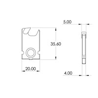 36 x 20 x 5 mm MAN Long Groover with Location Notch