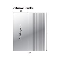 130w x 60hg x 8 mm Serrated Blank