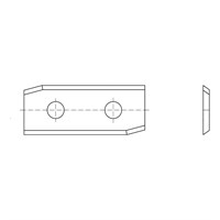 30 x 12 x 1.5 mm (2 holes) Blade With Chamfer
