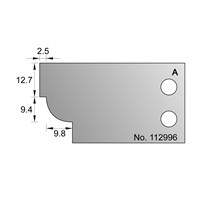 9.4 x 9.8mm w/ 12.7 x 2.5mm Quirk Ovolo Scribe Cutter in HSS - 112996 (Prev. 52984)