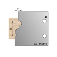25 x 11mm Bolection Profile Cutter in HSS - 113140