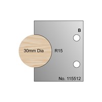30mm Dia (R15) Dowel Profile Cutter in HSS - 115512