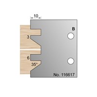 6 x 10mm Kitchen Door Profile Cutter in HSS - 116617