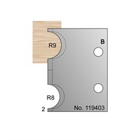 R8 & R9 w/ 2mm Quirk Cockbead Profile Cutter in HSS - 119403