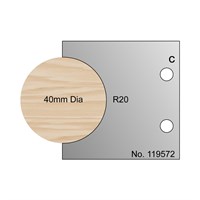 40mm Dia (R20) Dowel Profile Cutter in HSS - 119572