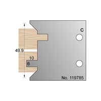 6 x 10mm T&G Profile Cutter in HSS - 119785