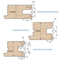 Lift & Slide Tooling Set 57,58 & 68 mm Wood
