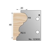 R9 & R2.5 Bolection Profile Cutter in HSS - 123830