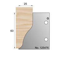63 x 25mm Horn Profile Cutter in HSS - 125476