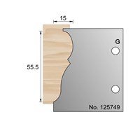 55.5 x 15mm Skirting Profile Cutter in HSS - 125749
