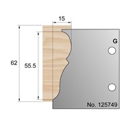 55.5 x 15mm Skirting Profile Cutter in HSS - 125749