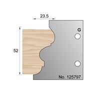 52 x 23.5mm Architrave Profile Cutter in HSS - 125797