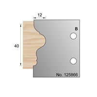 40 x 12mm Bolection Profile Cutter in HSS - 125866