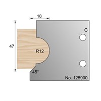 47 x 18mm (R12) Decorative Profile Cutter in HSS - 125900