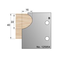 22 x 16mm Torus Profile Cutter in HSS - 125954