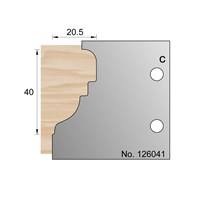 40 x 20.5mm Bolection Profile Cutter in HSS - 126041