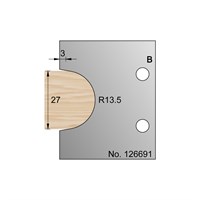R13.5 Bullnose Profile Cutter in HSS - 126691