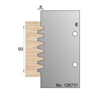 60 x 8mm Glue Joint Profile Cutter in HSS on E Blanks