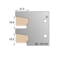 19.9 & 19.2 x 21.5mm Glazing Bead Profile Cutter in HSS - 127140