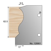 62.5 x 17mm Horn Profile Cutter in HSS - 128861
