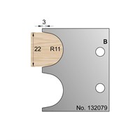 22mm (R11) Bullnose Profile Cutter in HSS - 132079