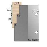 40.5 x 12.5mm Skirting Profile Cutter in TCT - 132892