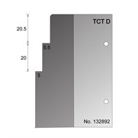 44.5 x 10.5mm Modern Skirting Profile Cutter in TCT - 132892