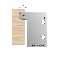 12mm Dia (R6) Drip Groove Profile Cutter in HSS - 136843