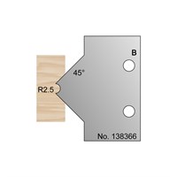 45 Degrees (R2.5) Reeding & Fluting Profile Cutter in HSS - 138366