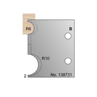 R6 & R10 w/ 2mm Quirk Cockbead Profile Cutter in HSS - 138731