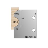 33 x 12mm (R13 & R9.5) Skirting Profile Cutter in HSS - 139199