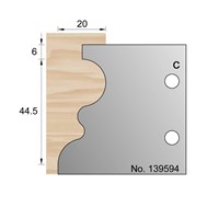 50.5 x 20mm Architrave Profile Cutter in HSS - 139594
