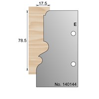 78.5 x 17.5mm Victorian Bolection Profile Cutter in HSS - 140144