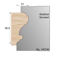 56.5 x 21mm Bolection Profile Cutter in HSS - 140740