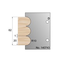 20mm Dia (R10) Reeding Cutter in HSS - 140743