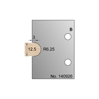 12.5mm Dia (R6.25) Bullnose Cutter in HSS - 140926