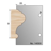59 x 20mm Astragal Profile Cutter in HSS - 140930