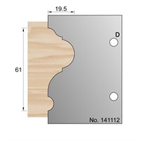 61 x 19.5mm Astragal Profile Cutter in HSS - 141112