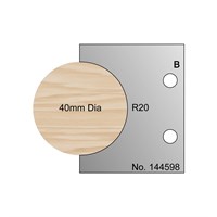 40mm Dia (R20) Dowel Profile Cutter in HSS - 144598