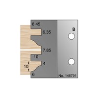 10 x 6.35mm wide T & G Profile Cutter in TCT - 146791
