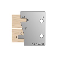 15 Deg Shallow Bevel Kitchen Door Profile Cutter in HSS - 150725