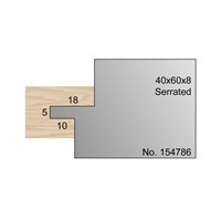 5 x 10mm Tongue Serrated Profile Cutter in HSS - 154786