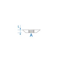 M4 x 1.6 x 9.3 mm threaded washer for 14 x 14 x 2 Spur (2.7, 3 & 6 mm Groovers)