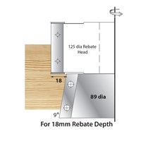 89 x 46 mm 9 Deg 18 mm Rebate TC Mould Head