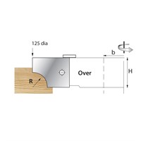 TC Mould Head 125 x 20 x 1¼" Bore - 15mm Rad Over Blade No. 30760
