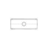 24 x 12 x 1.5 mm TC Blades - Single Hole For Planer Heads with corner relief.