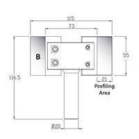 68 x 108 x 20 mm  MEC Shank Profile Block B-Blanks