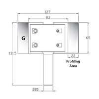 76 x 128 x 20 mm MEC Shank Profile Block Type G